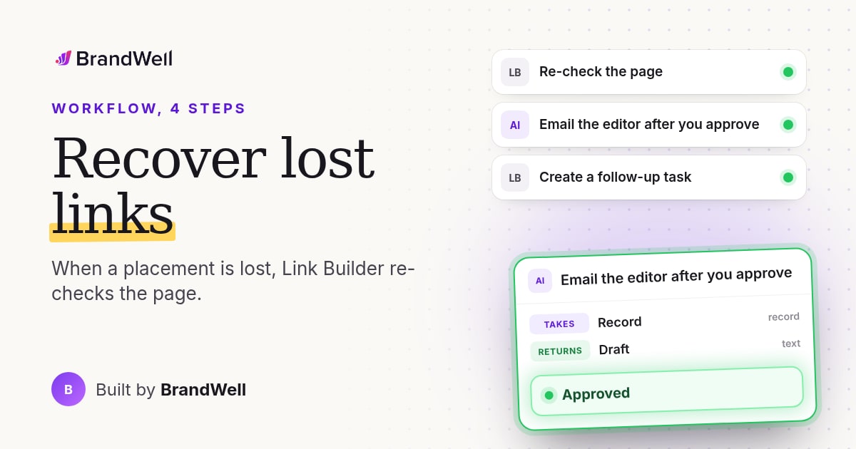 Workflow link preview