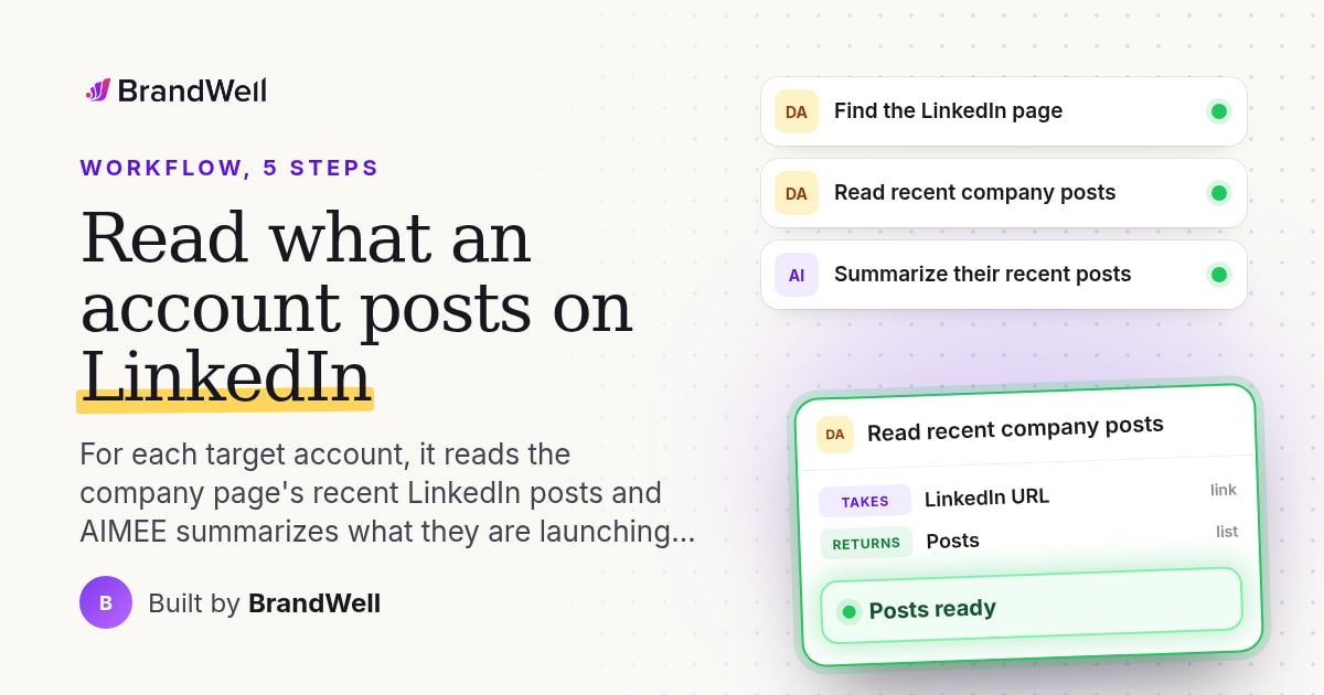 Workflow link preview