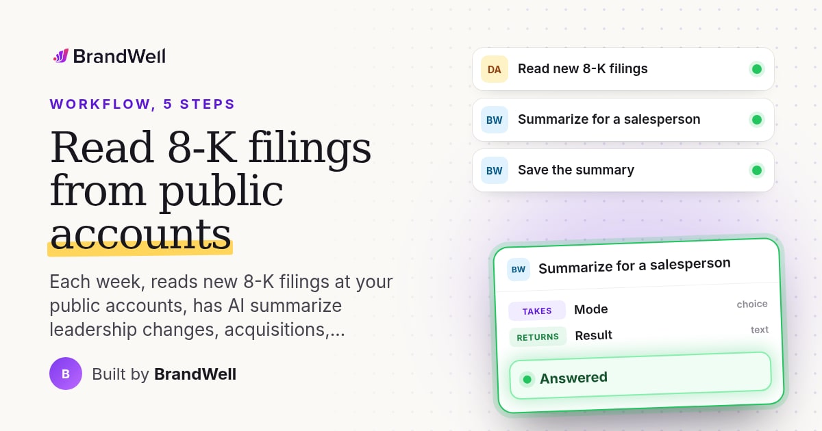 Workflow link preview
