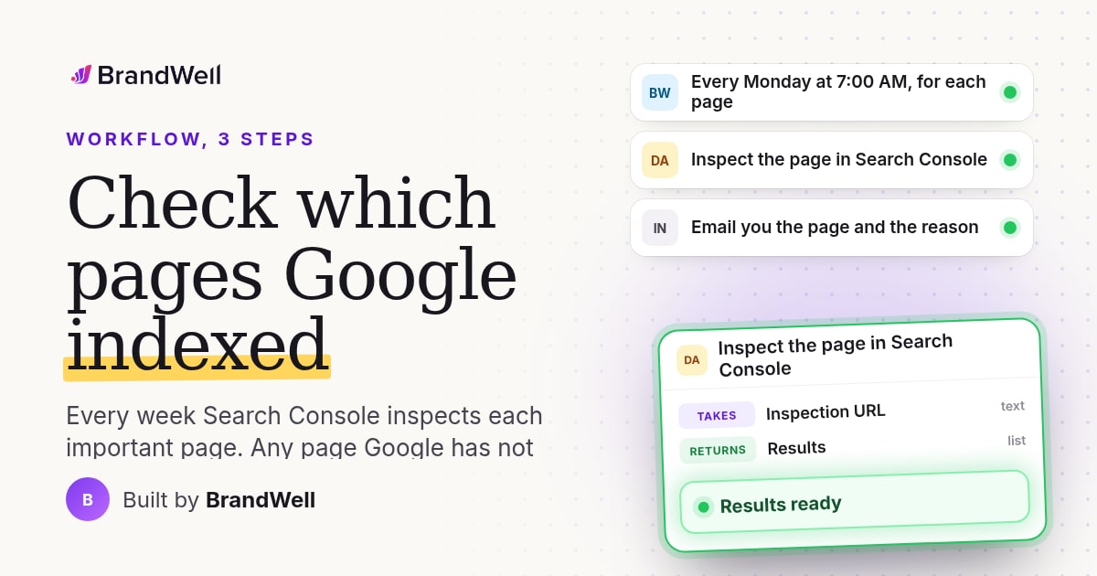 Workflow link preview