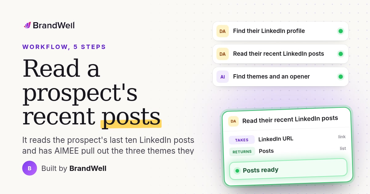 Workflow link preview